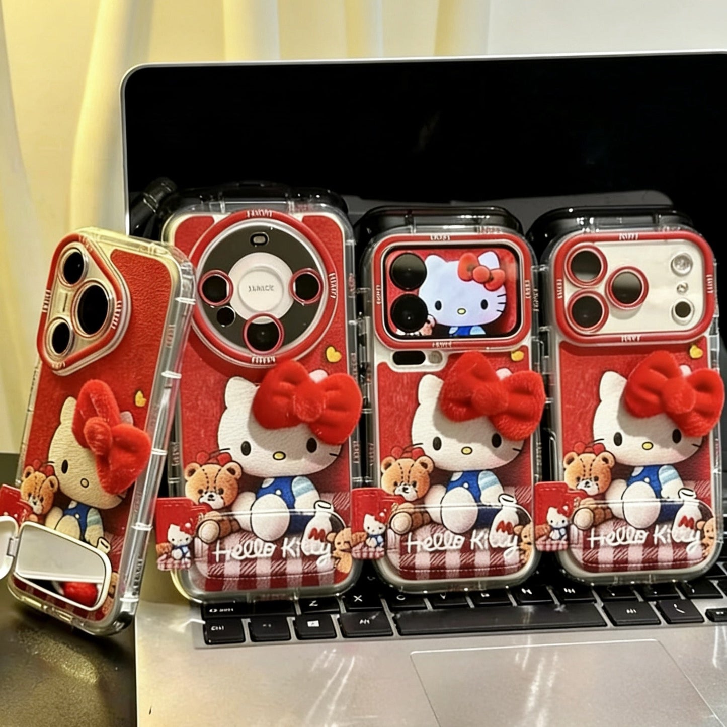 Bow-tie Kitty bear phone case