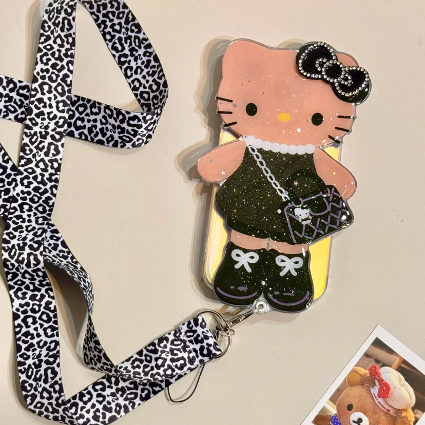 Cartoon sliding mirror Kitty phone case
