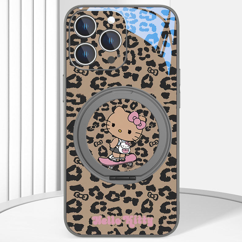 Kitty magnetic phone case with built-in stand