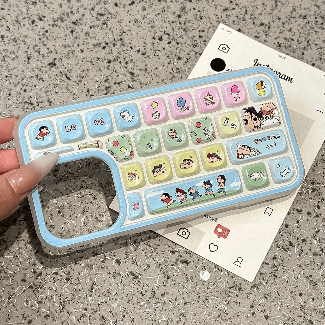 Kitty and Crayon Shin-chan niche keyboard phone case