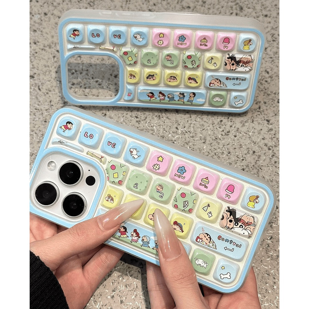 Kitty and Crayon Shin-chan niche keyboard phone case