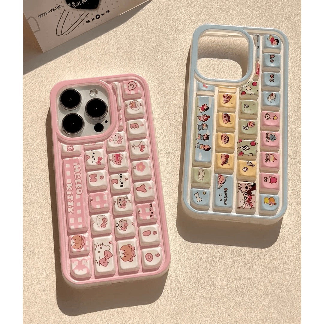 Kitty and Crayon Shin-chan niche keyboard phone case