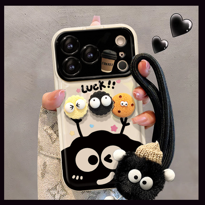 Briquettes and Coffee Flip Phone Case with Mirror and Stand