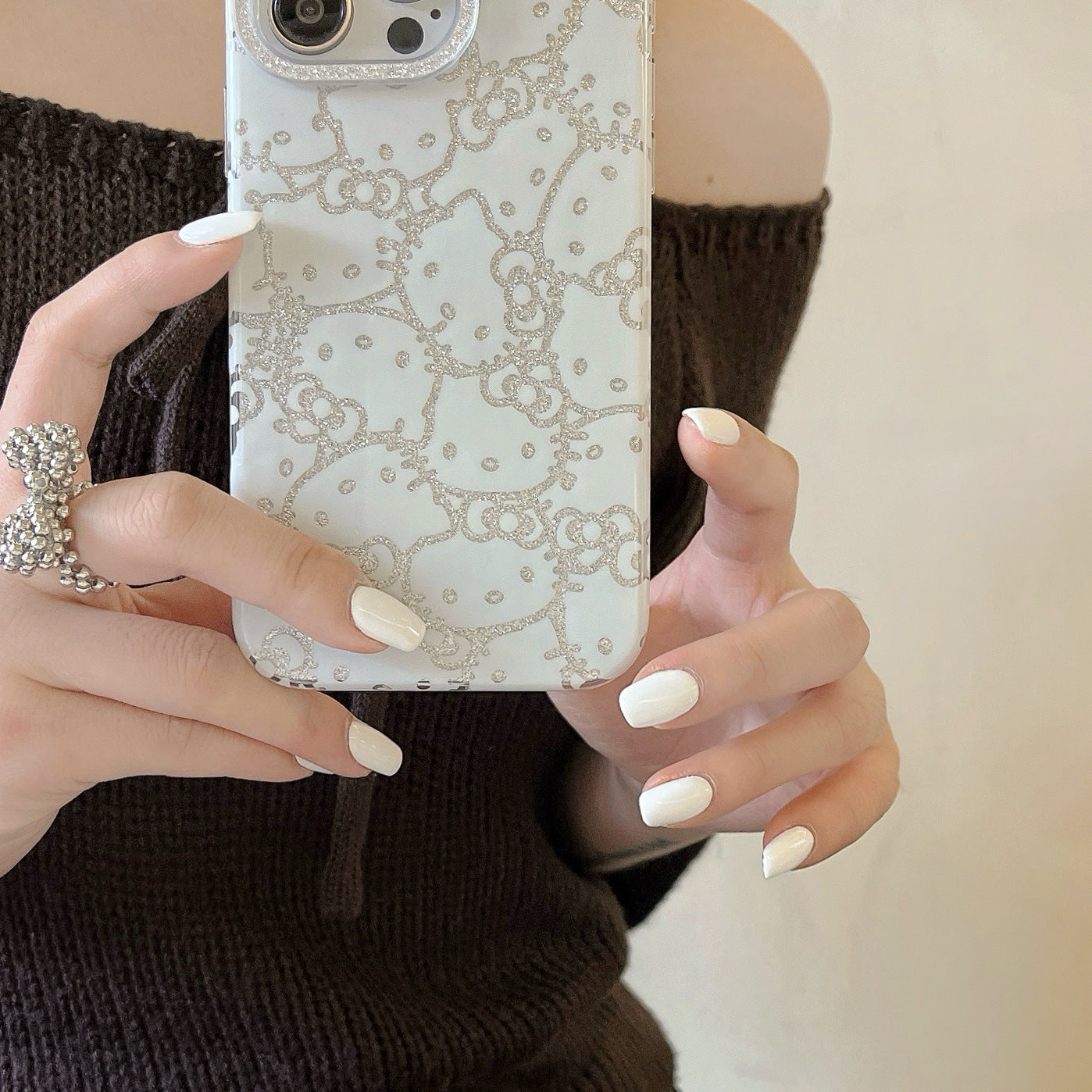 Cartoon Glitter Hello Kitty Phone Case
