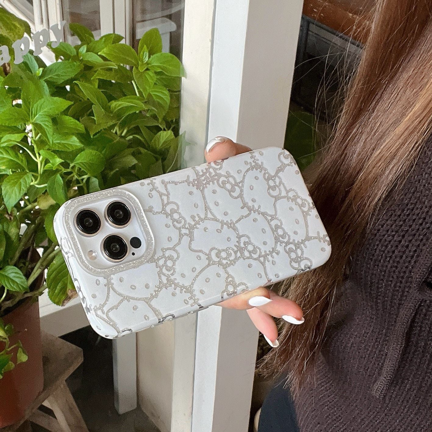 Cartoon Glitter Hello Kitty Phone Case