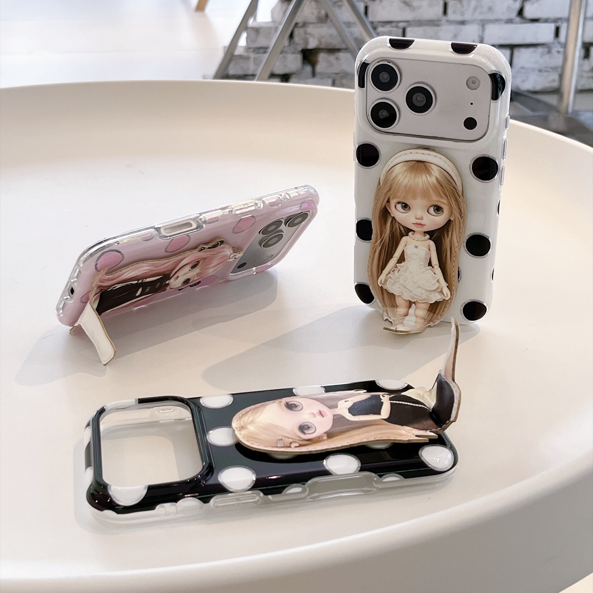 Cute Polka-Dot Barbie Girl Phone Case