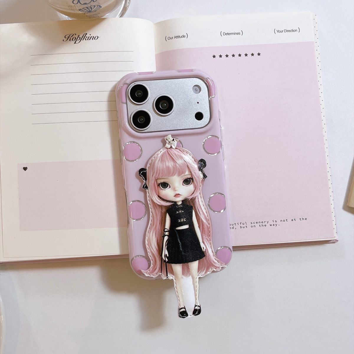 Cute Polka-Dot Barbie Girl Phone Case
