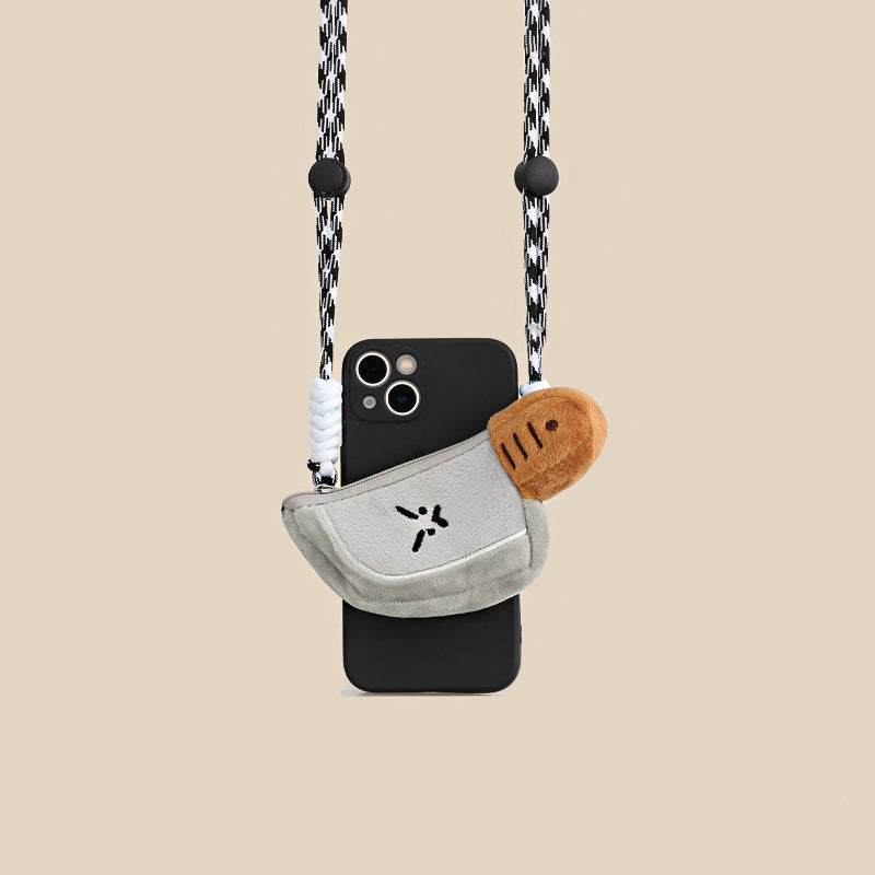 Bolsa de almacenamiento para auriculares con clip para teléfono y cuchillo pequeño