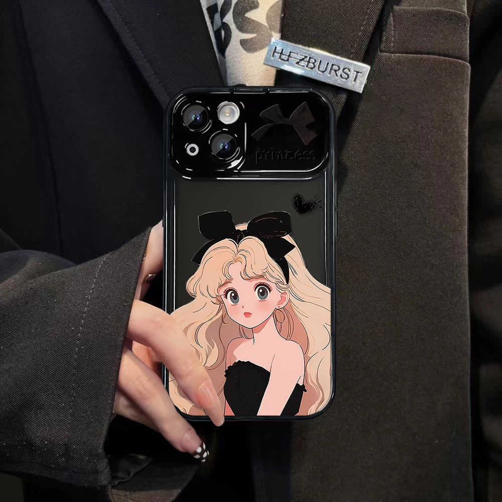 プレミアムブラックリボンガールズスマホケース