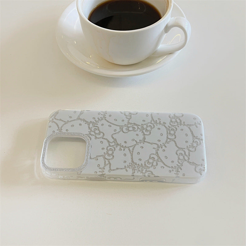 Cartoon Glitter Hello Kitty Phone Case