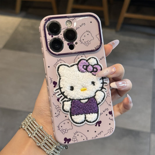 Hello Kitty phone case featuring a pattern of her face all over.