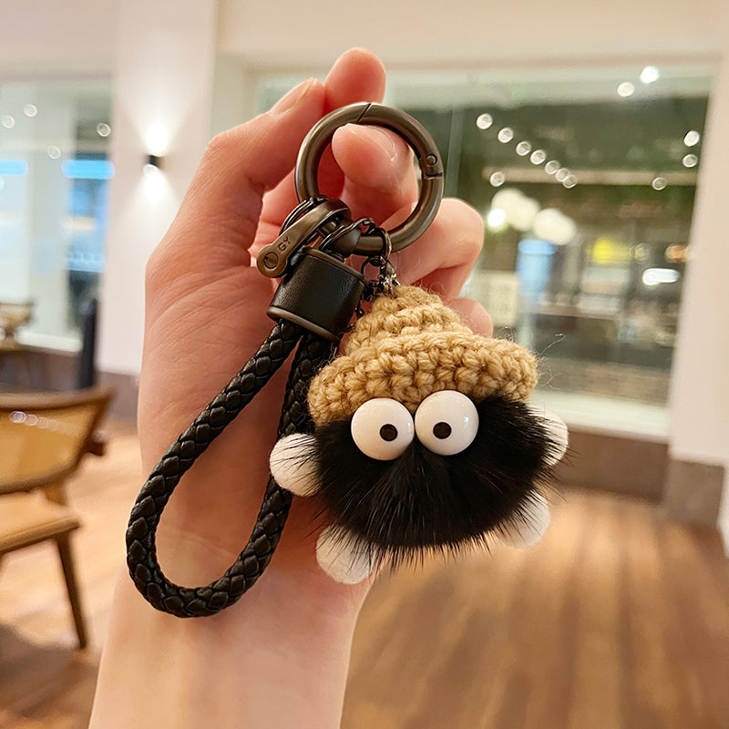 Small coal briquettes bag pendant