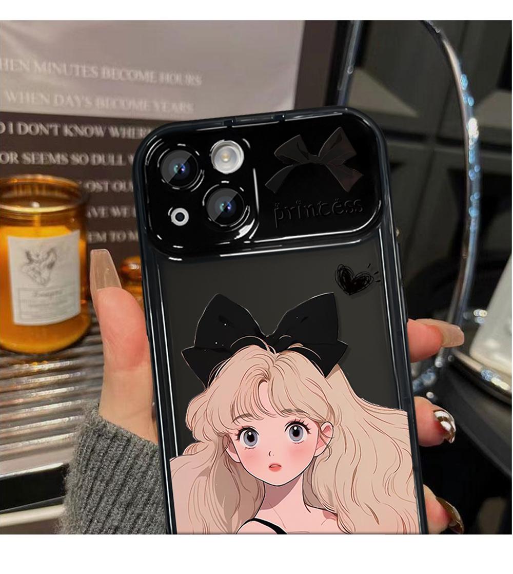 プレミアムブラックリボンガールズスマホケース