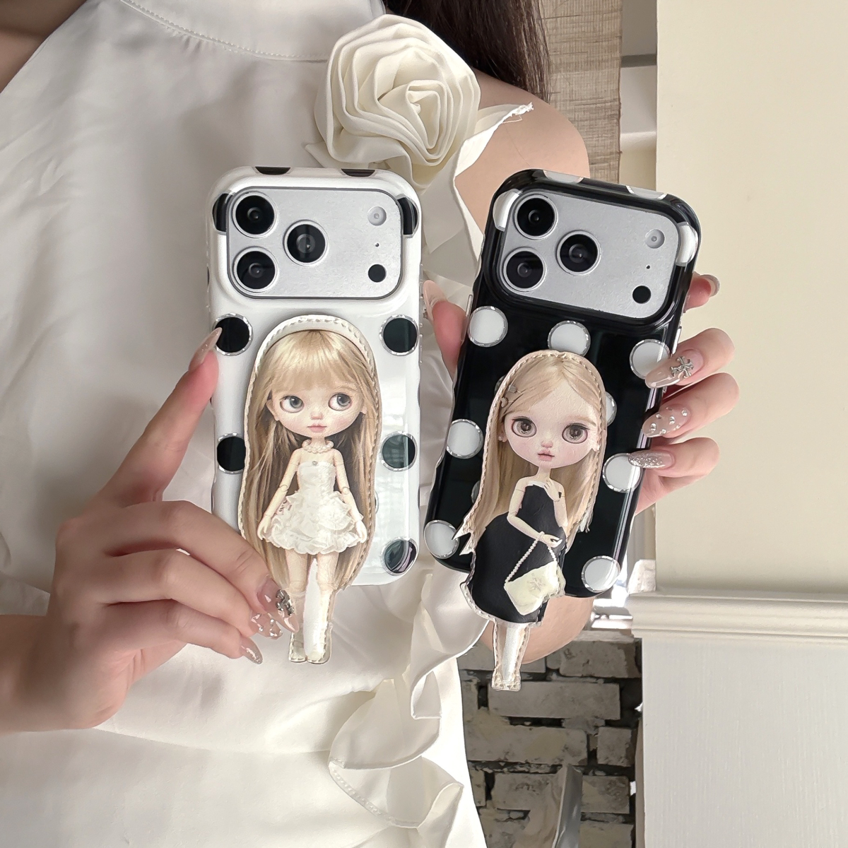 Cute Polka-Dot Barbie Girl Phone Case