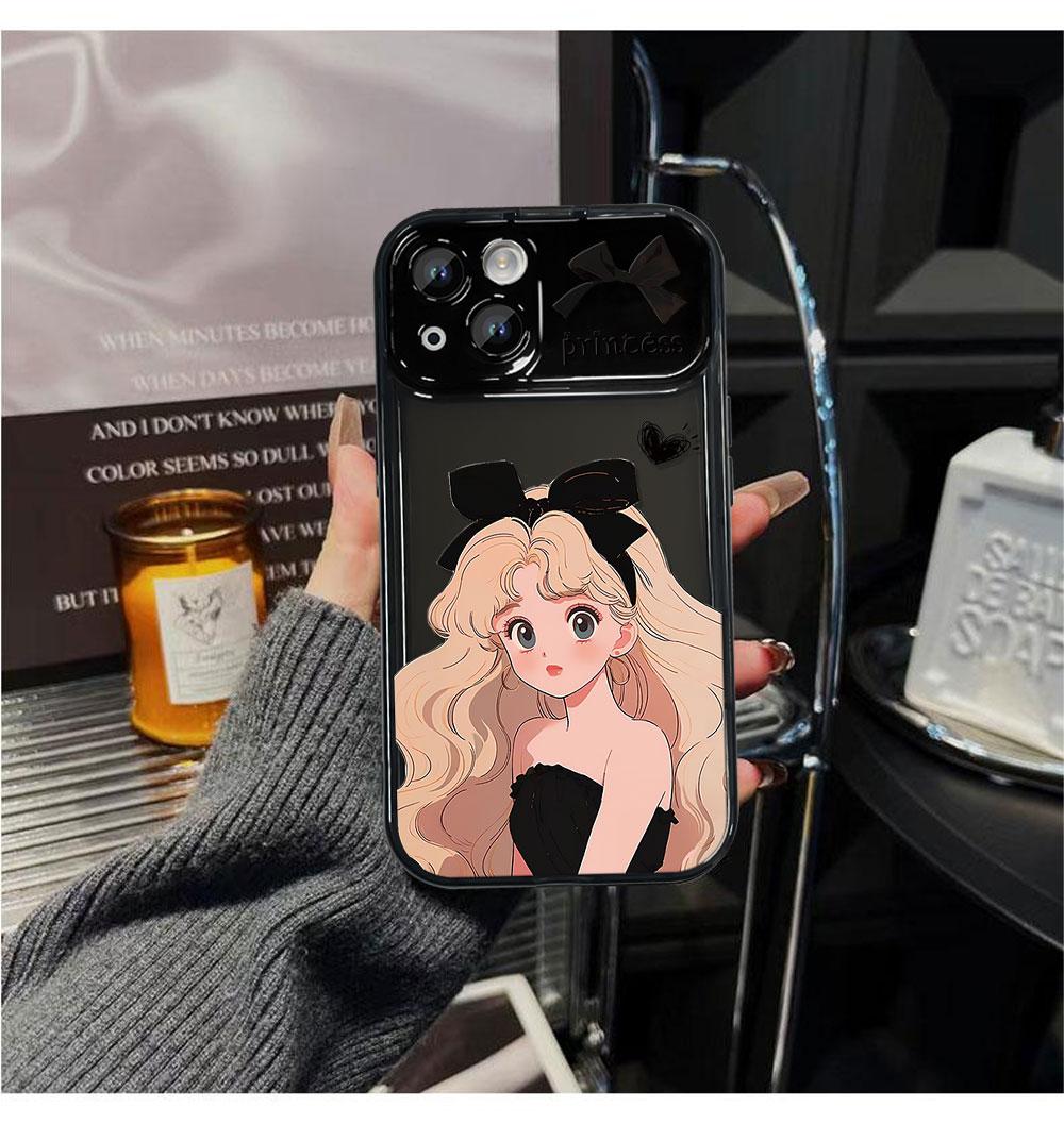 プレミアムブラックリボンガールズスマホケース