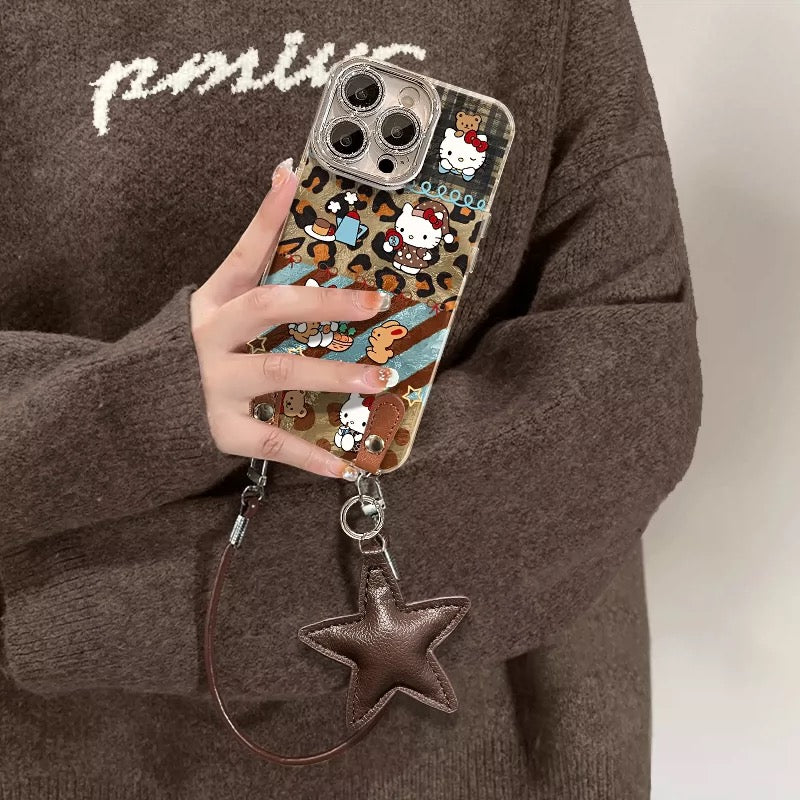 豹纹小猫手机壳