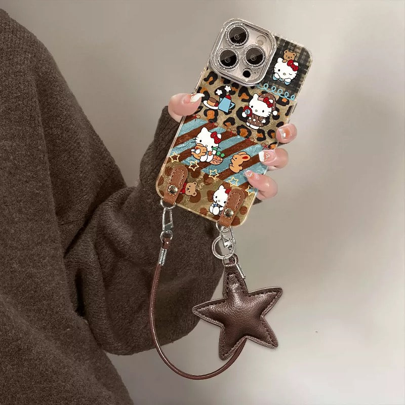 豹纹小猫手机壳