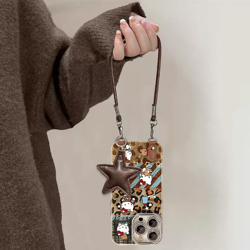 豹纹小猫手机壳