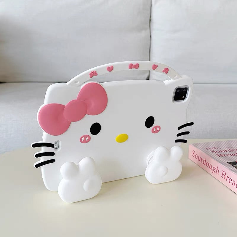 Cute Kitty iPad Protective Case with Retractable Stand