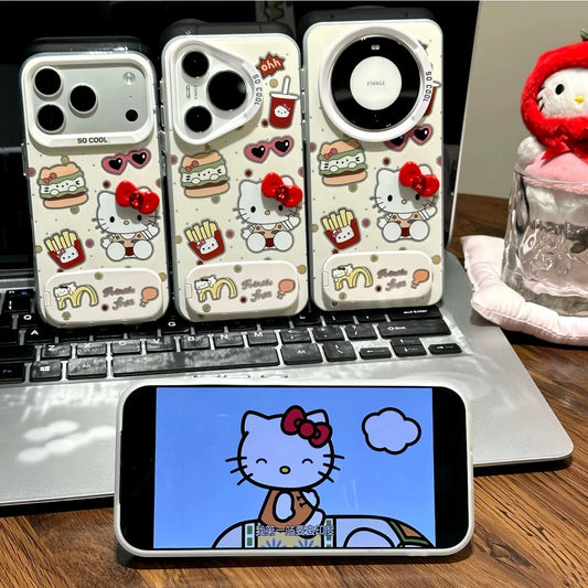 Hello Kitty Bowknot Mirror Stand Phone Case