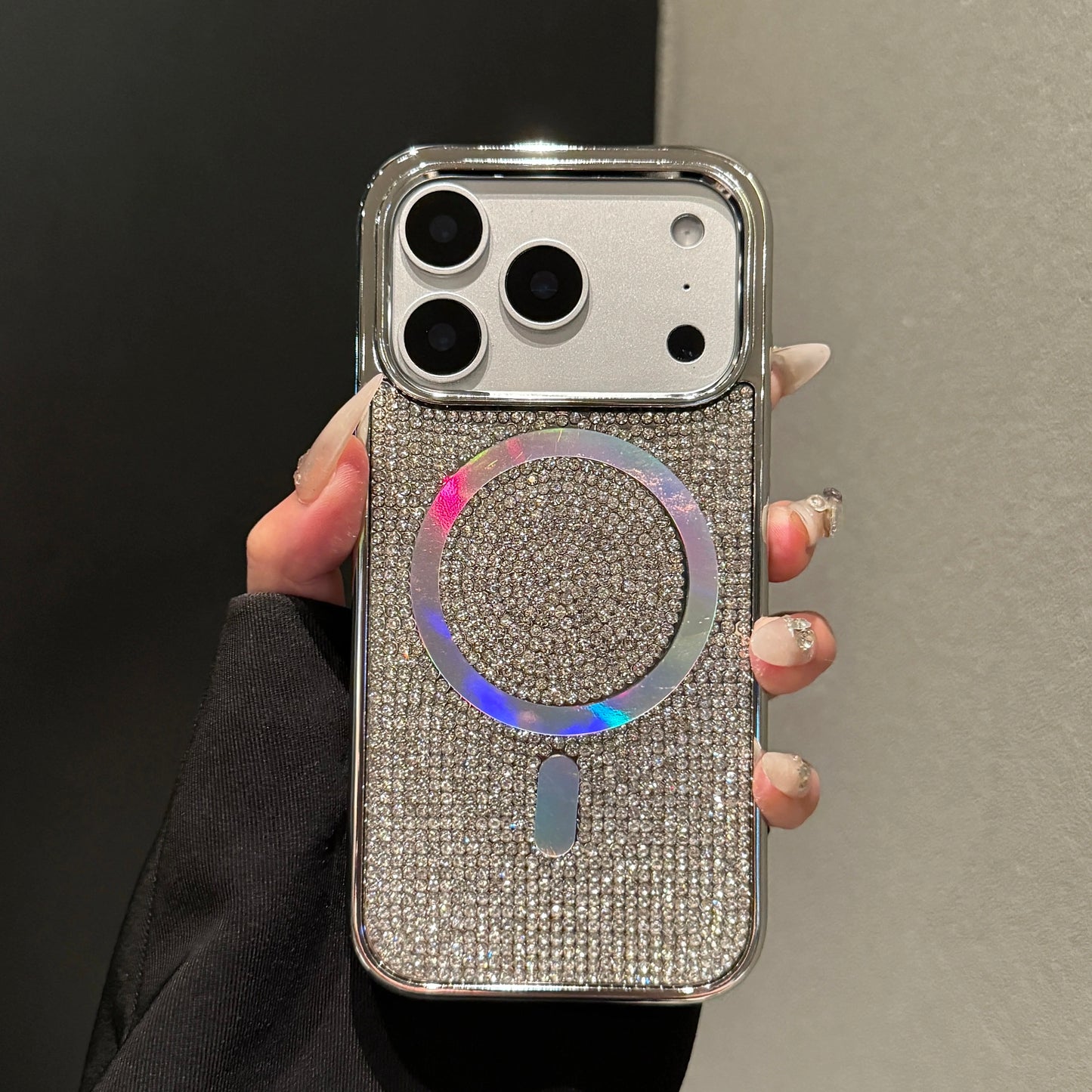 Premium Glitter & Rhinestone Magnetic Charging Phone Case