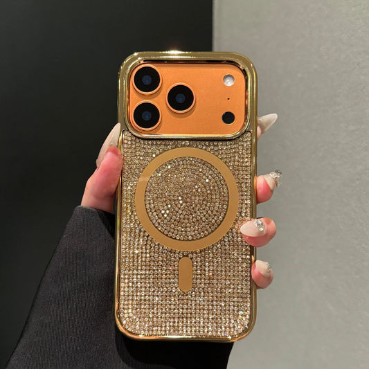 Premium Glitter & Rhinestone Magnetic Charging Phone Case