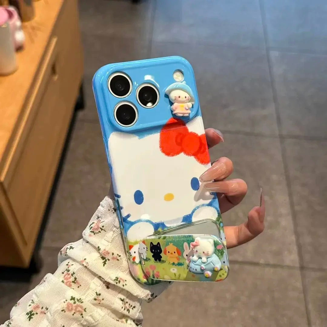 Hello Kitty Phone Case with Mirror and Stand