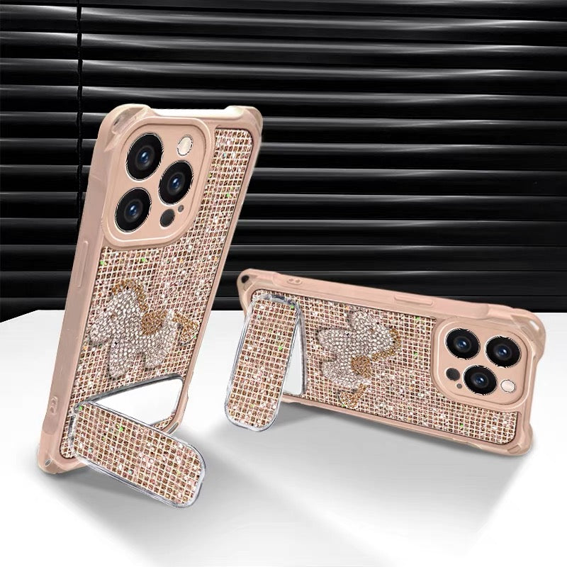 Sparkly Pony Portable Mirror Phone Case