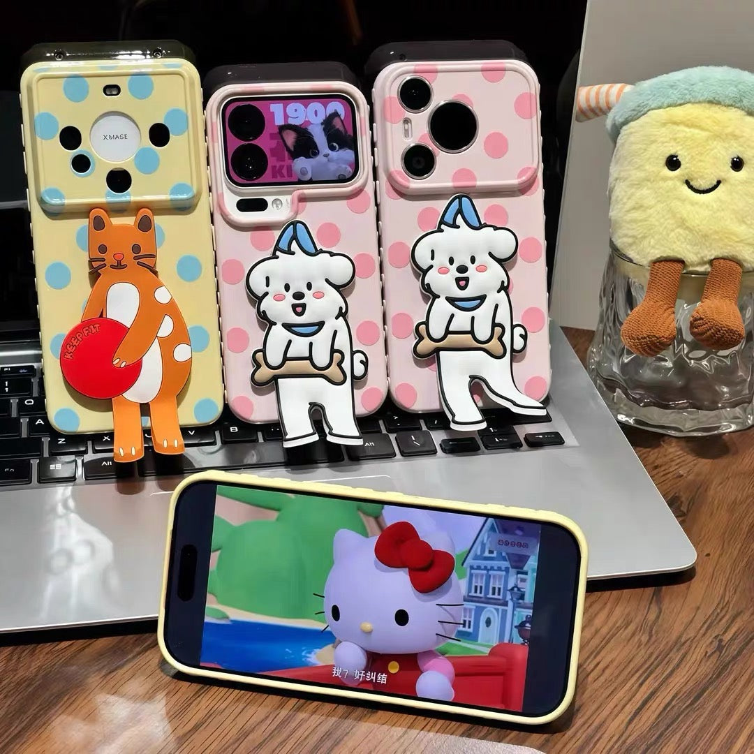 Puppy & Kitten Phone Case with Stand