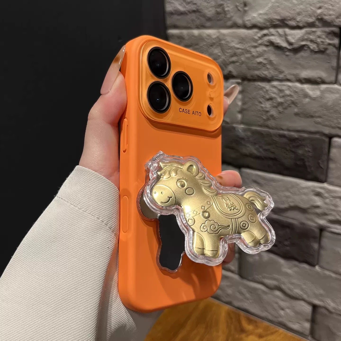 Get rich quick flip mirror phone case
