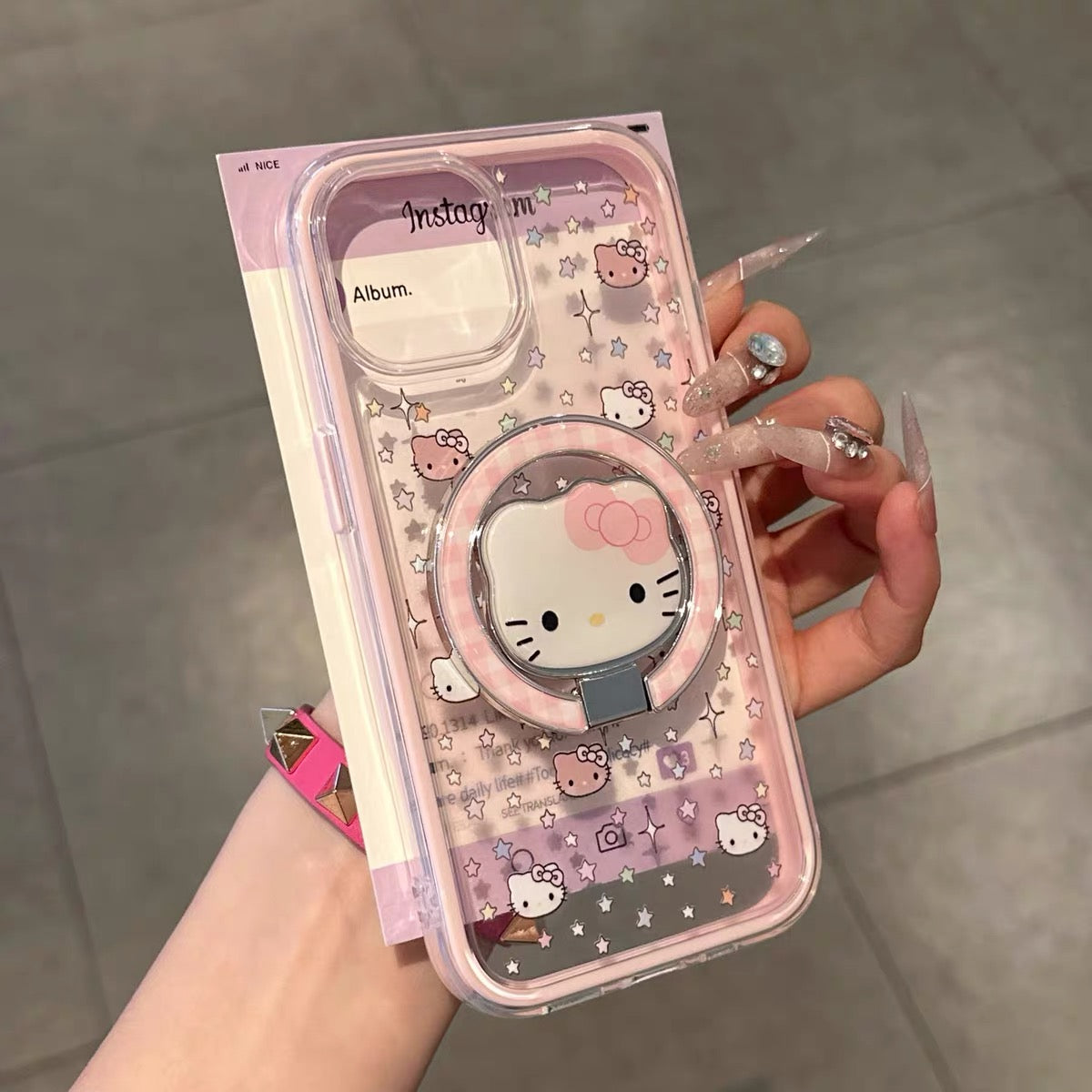 Starlight Kitten Portable Mirror & Stand Phone Case