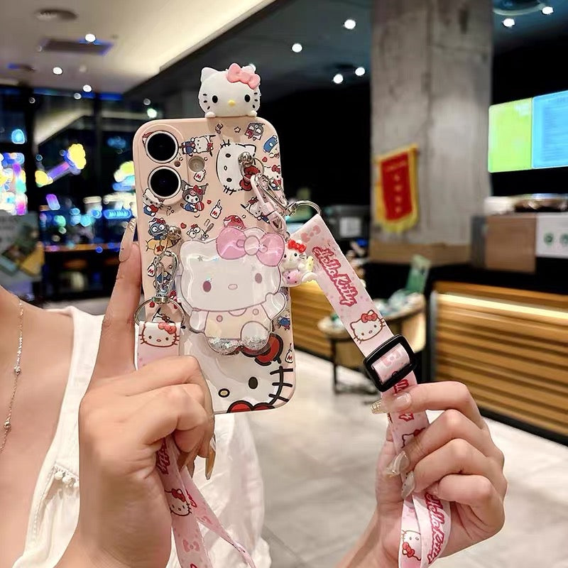 Samsung Hello Kitty & Kuromi Mirror Bracelet Phone Case