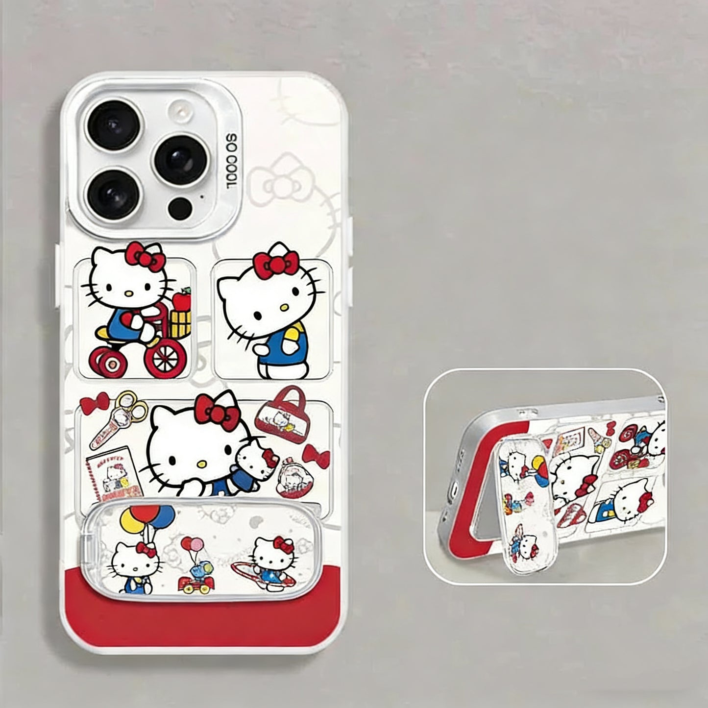 Étui de téléphone avec miroir et support pour chat