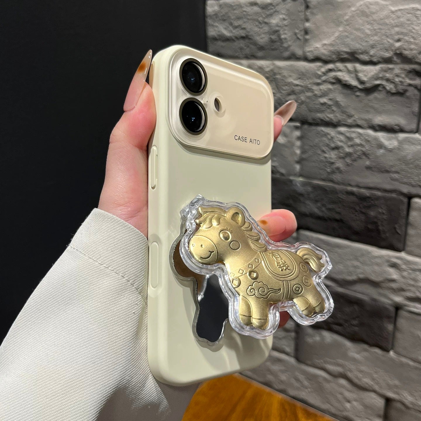 Get rich quick flip mirror phone case