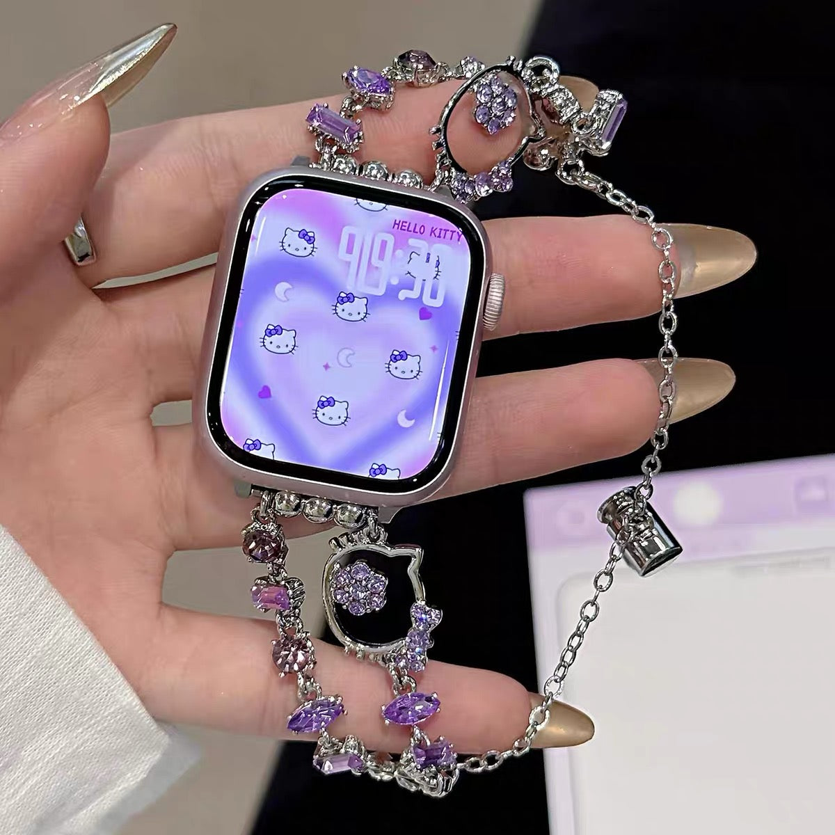 Sparkly  Kitty Apple Watch band