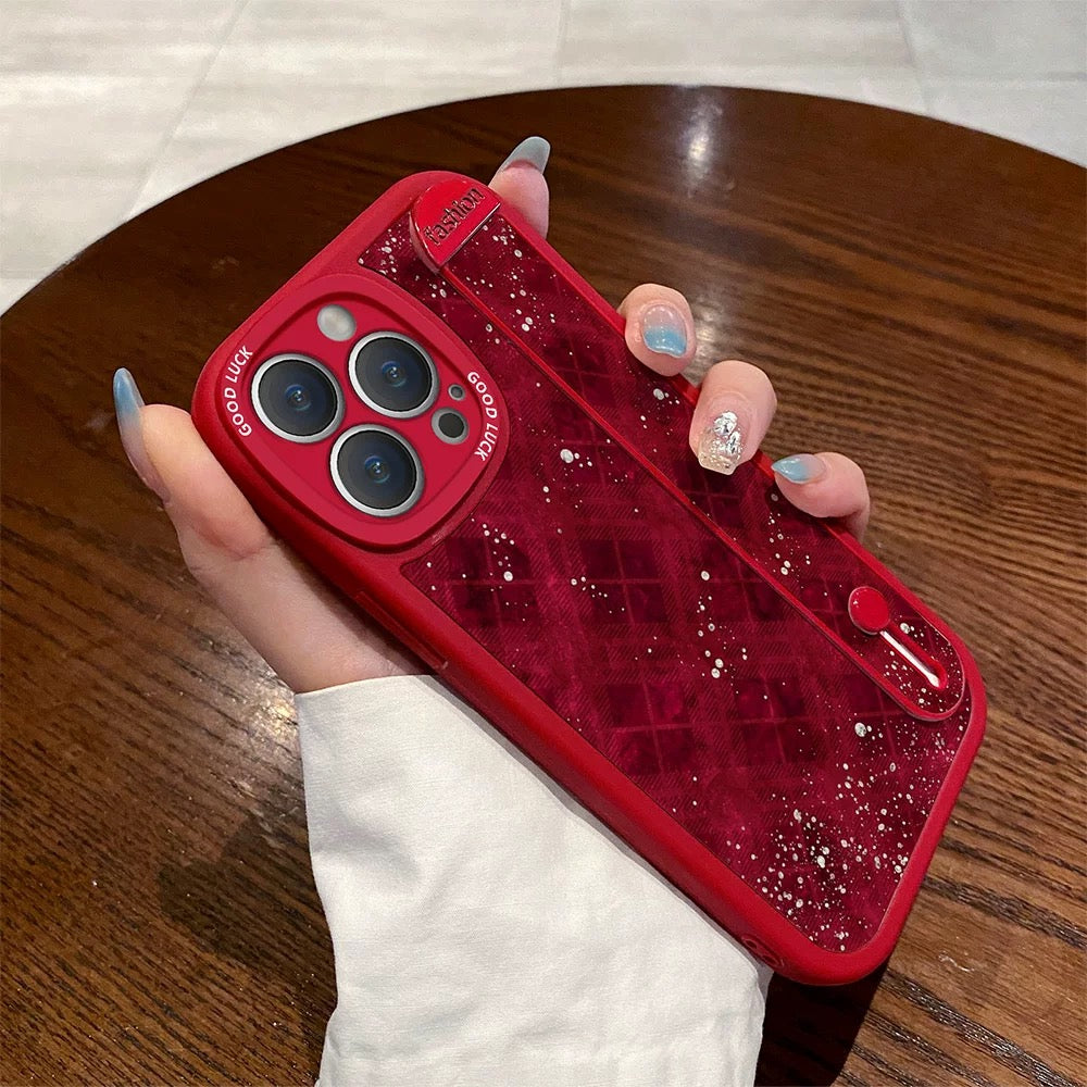 Red Wrist Strap Phone Case