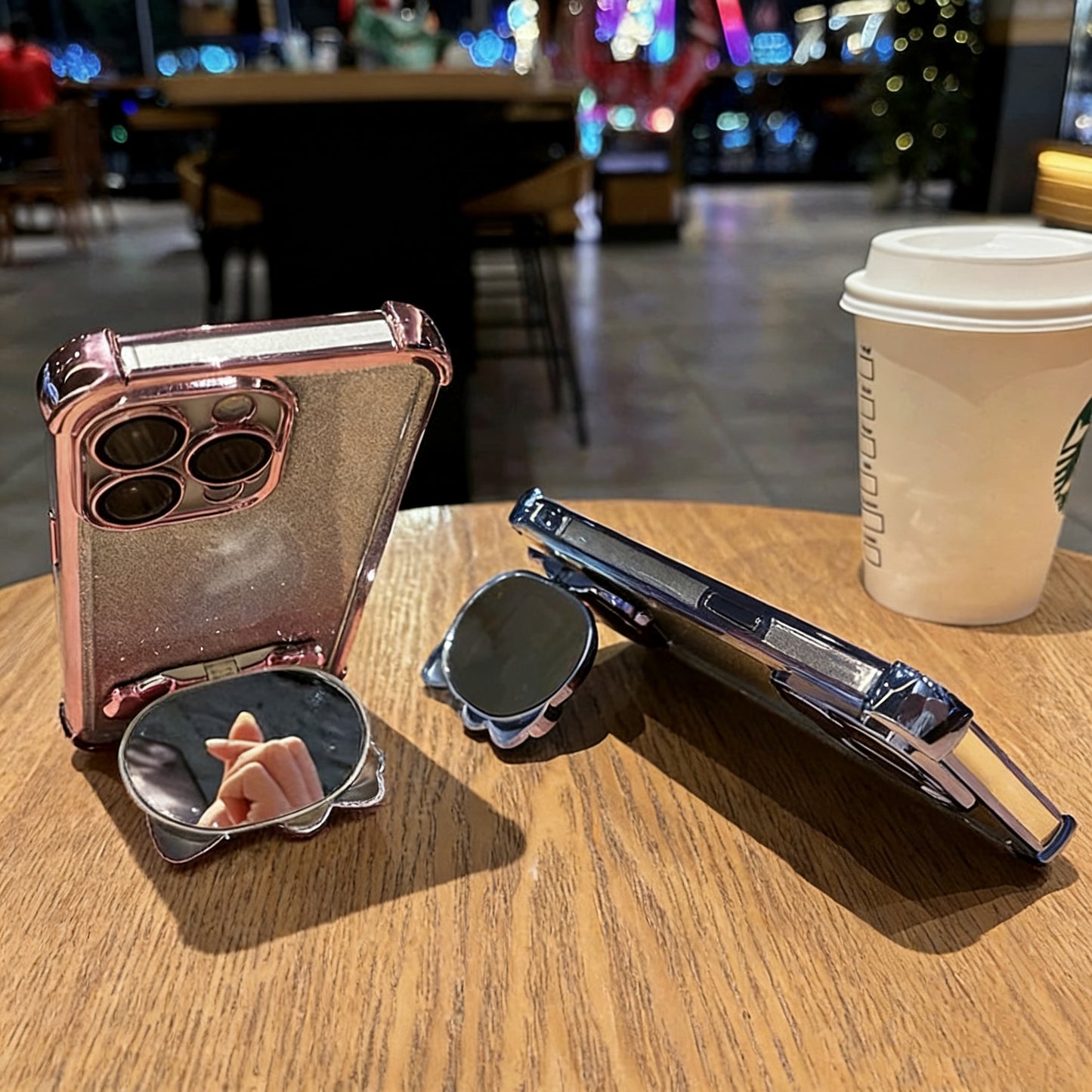 Android Kitty mirror stand phone case