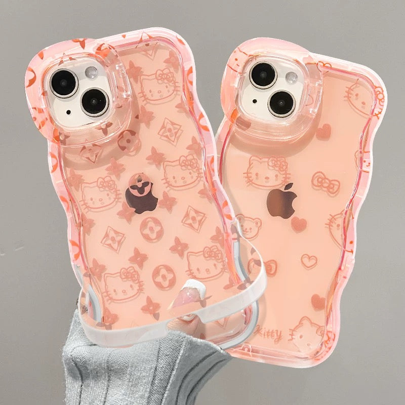 Invisible dual-stand Kitty cat phone case