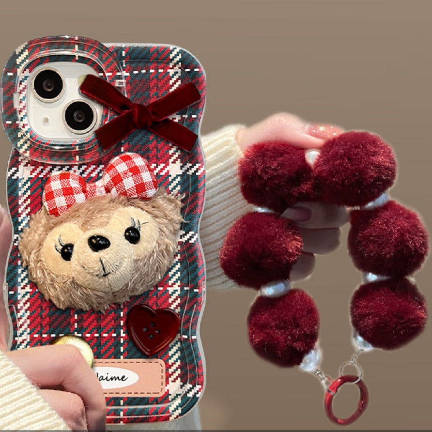 Bench Double Stand Plaid ShellieMay Doll Phone Case