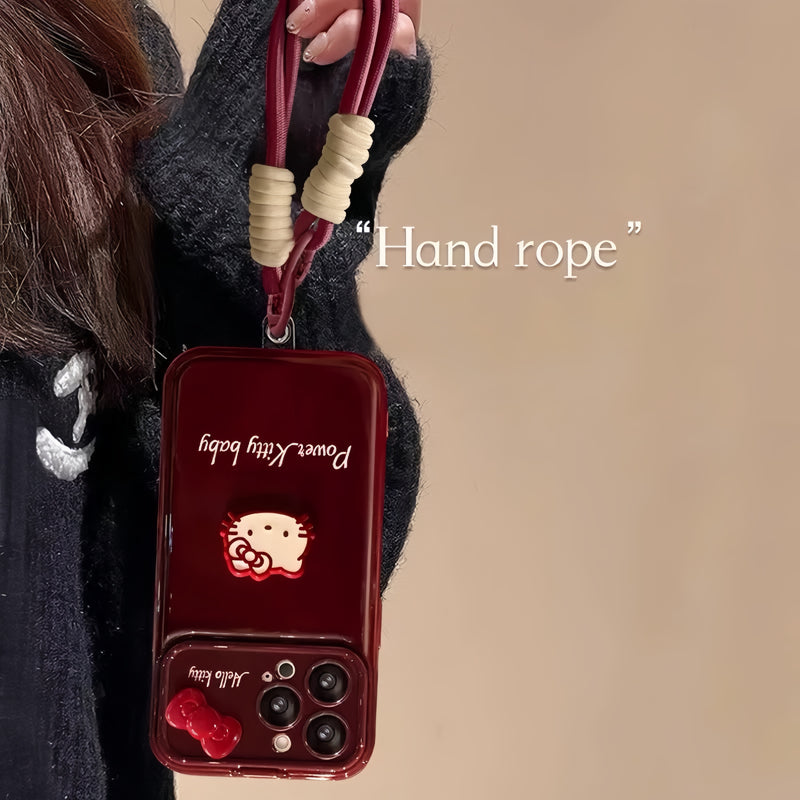 Android Hello Kitty Flip Phone Case with Mirror and Stand