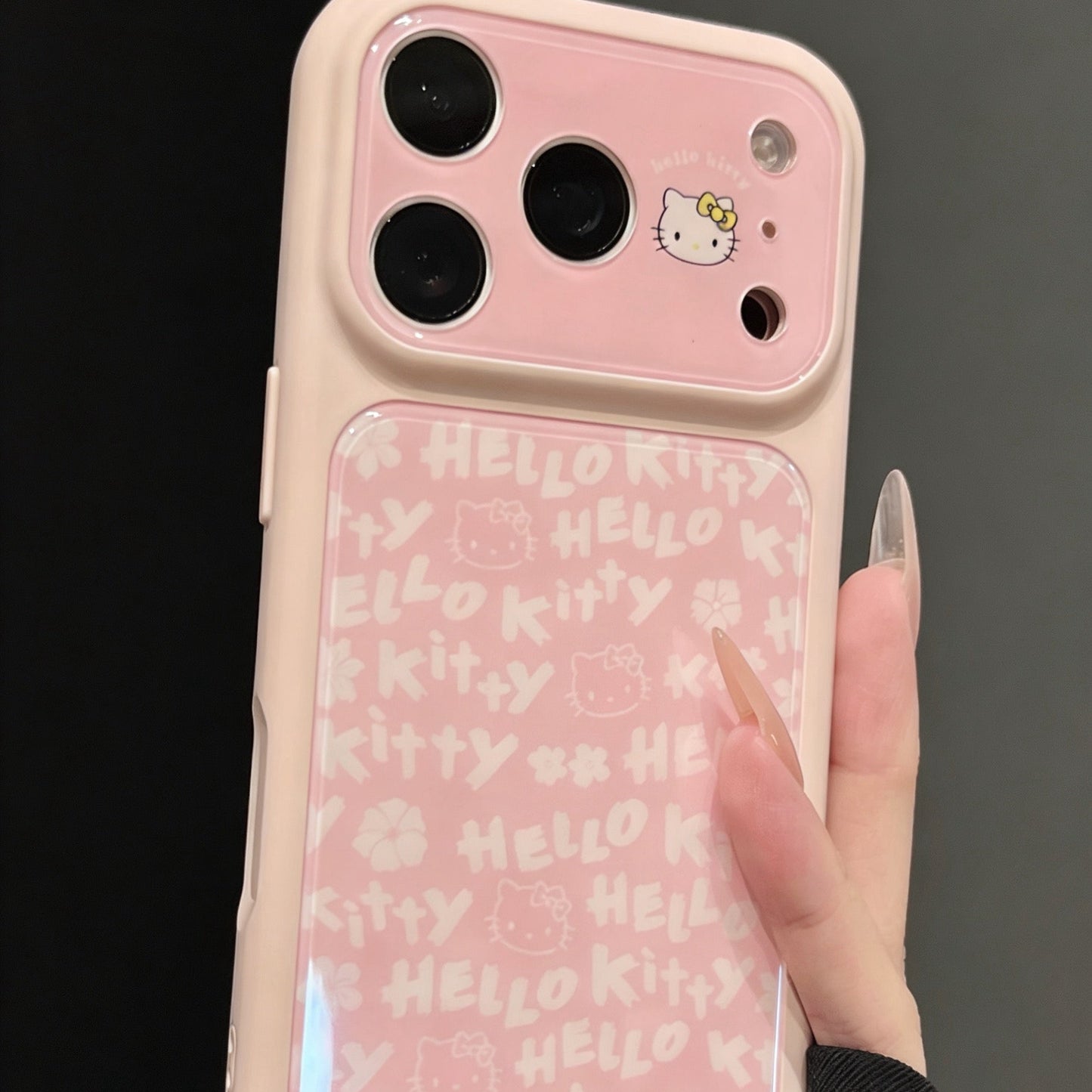 Kitty Cat Phone Case with All-Over English Text