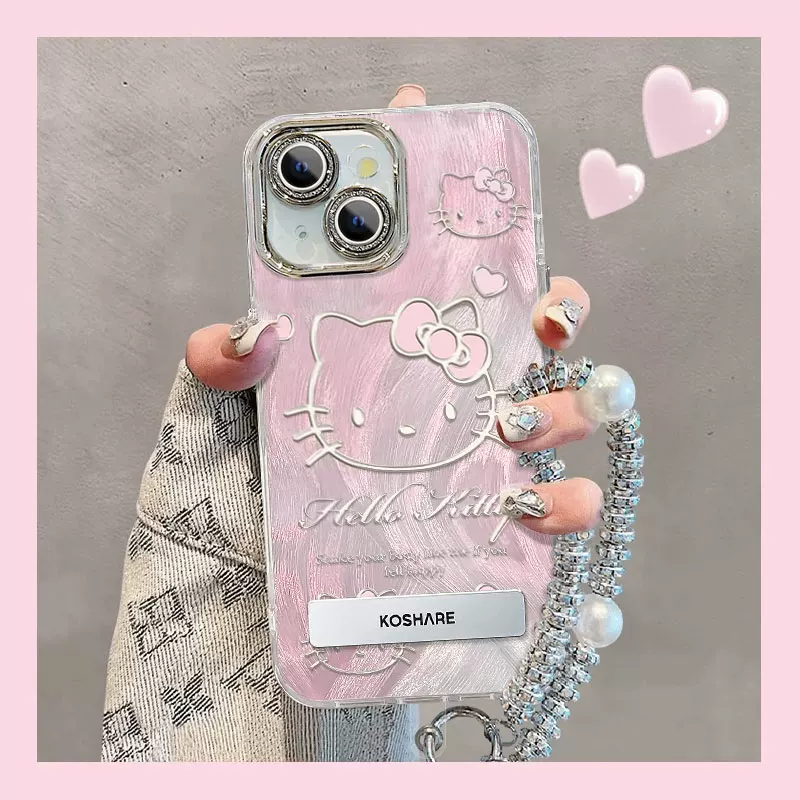 Coque de téléphone rose chaton