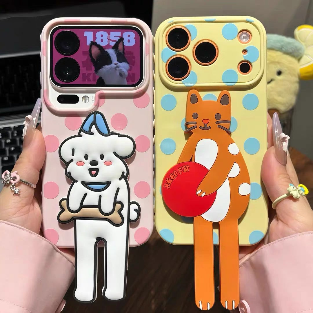 Puppy & Kitten Phone Case with Stand