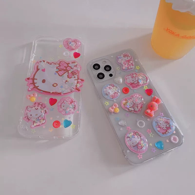 Cute Samsung "Quicksand Shaker" Hello Kitty Phone Case