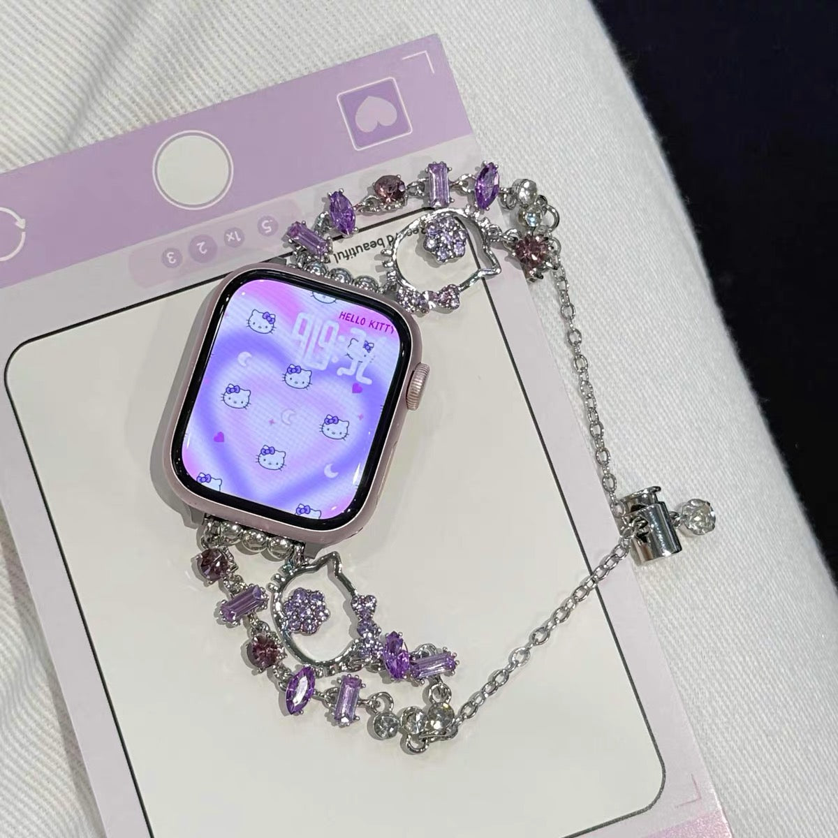 Sparkly  Kitty Apple Watch band