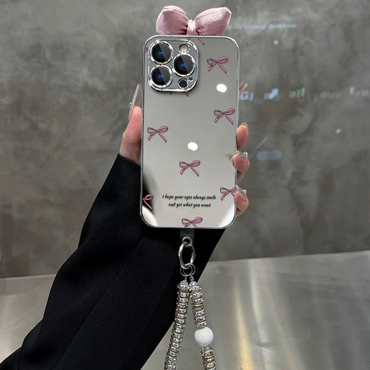 Mirror-Finish Bow Phone Case