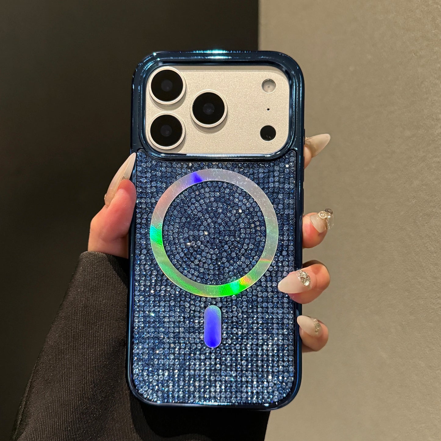 Premium Glitter & Rhinestone Magnetic Charging Phone Case