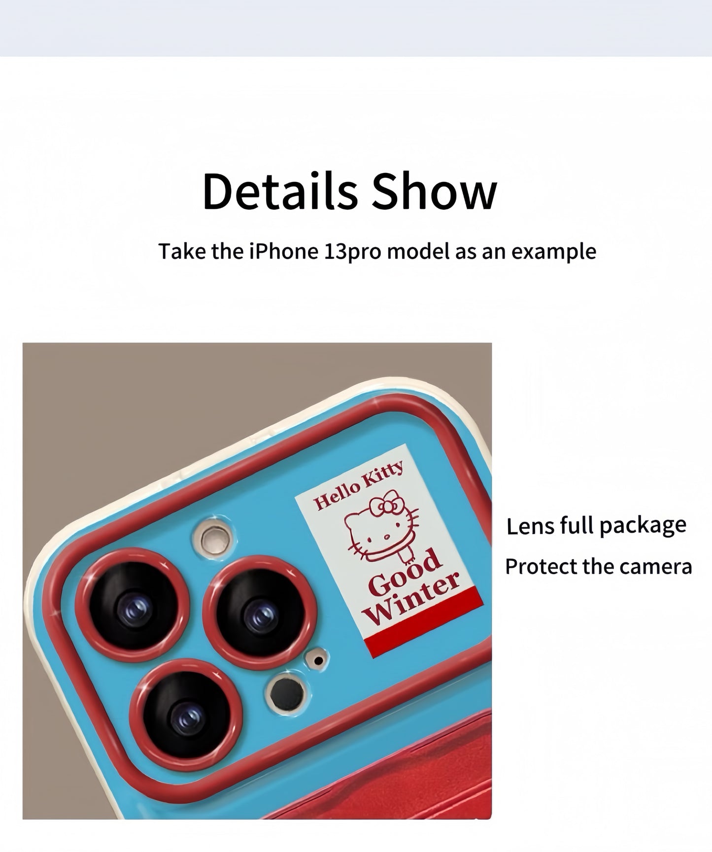 Kitty flip cover with mirror stand card holder phone case