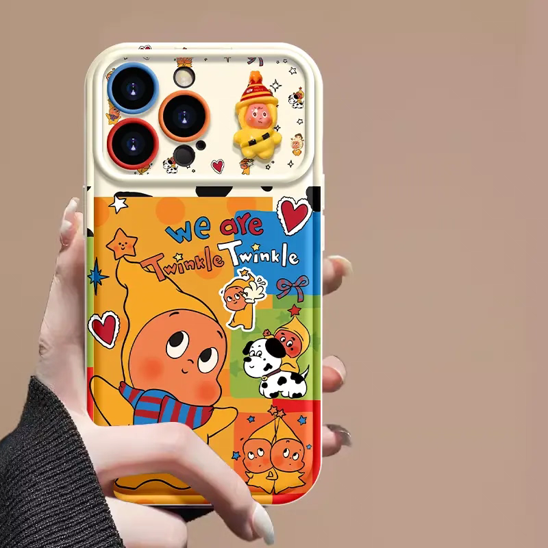 Cute star-shaped flip-cover phone case